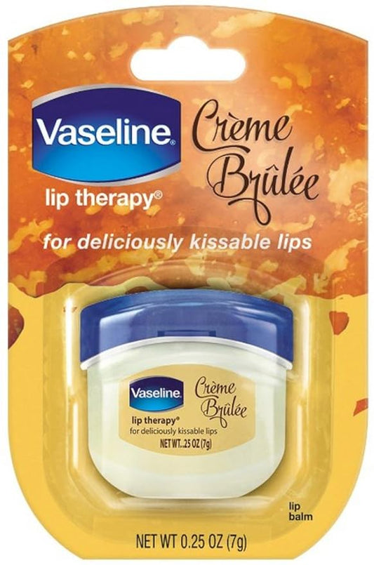 Vaseline Lip Therapy Creme Brulee 0.25 Ounce Jar (8 Pieces) Disply (7ml)-Velvo Beauty