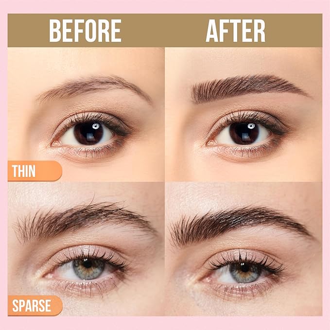 iMethod Curved Eyebrow Pen and Brow Gel Clear - Eyebrow Pencils for Women with Natural Hair Like Strokes, Eyebrow Makeup for All-Day Defined, Waterproof, Smudge-proof, Dark Brown-Velvo Beauty