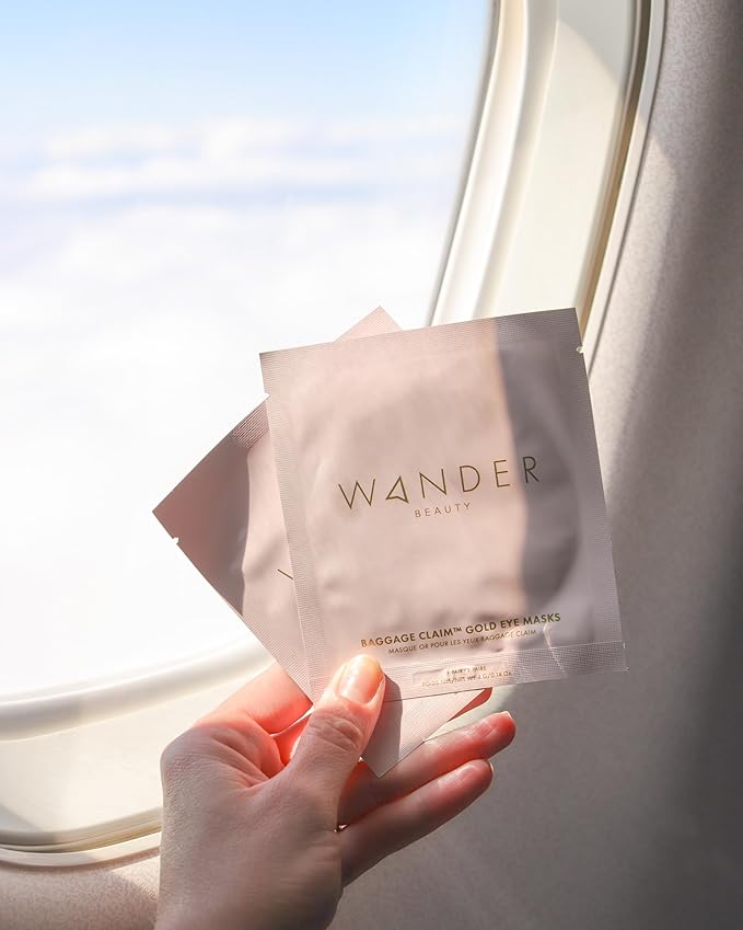 Wander Beauty Baggage Claim - Rose Gold & Gold Foil Under Eye Patches For Dark Circles and Puffiness - Under Eye Mask Depuffs & Firms - Brightening Eye Mask for Under Eye Bags (2 Pack)-Velvo Beauty