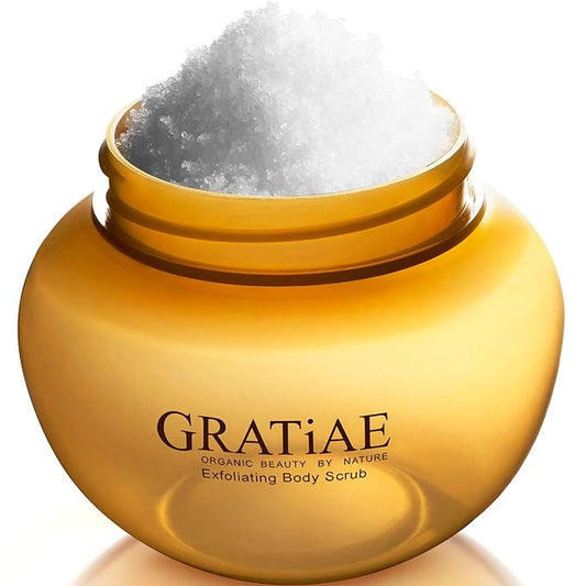 Gratiae Organics Exfoliating Body Scrub, Passion Fruit and Lime for All Skin Types 14.1 Fl Oz-Velvo Beauty