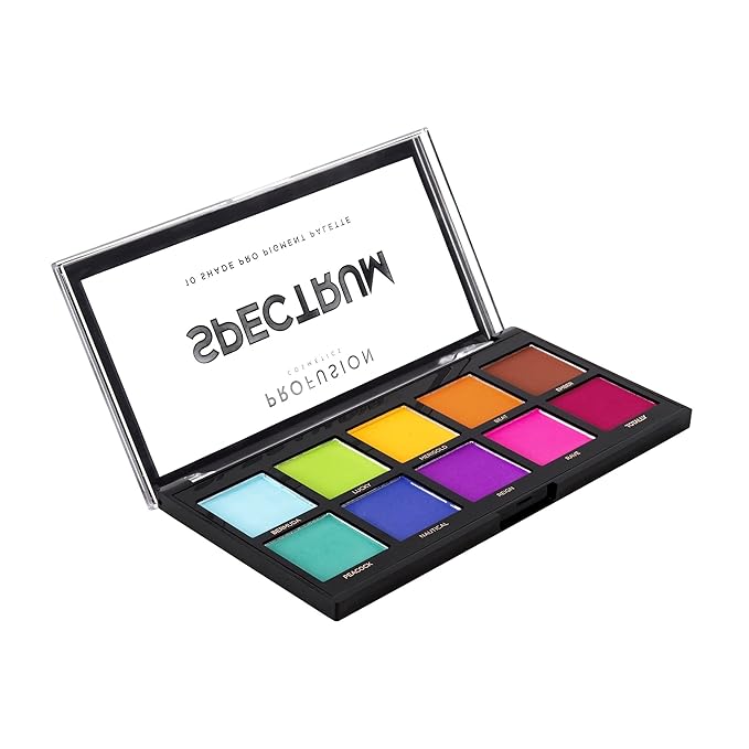 Profusion Cosmetics 10 Shade Eyeshadow Palette - High Pigmented Multi-Finish Colors, Vegan & Cruelty-Free, Create Stunning Looks On-the-Go - Travel-Friendly & Versatile Makeup, Spectrum-Velvo Beauty