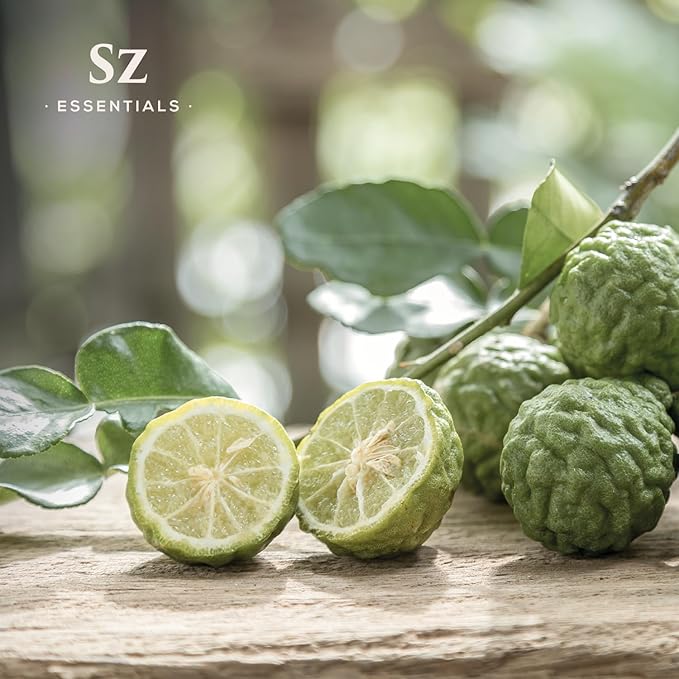 Kaffir Lime Leaf Essential Oil -100% Pure and Undiluted - Extracted from Citrus Hystrix Leaves - Earthy & Citrusy Scent with Fruity Overtones - Therapeutic Grade & Vegan - 0.17oz (5ml)-Velvo Beauty