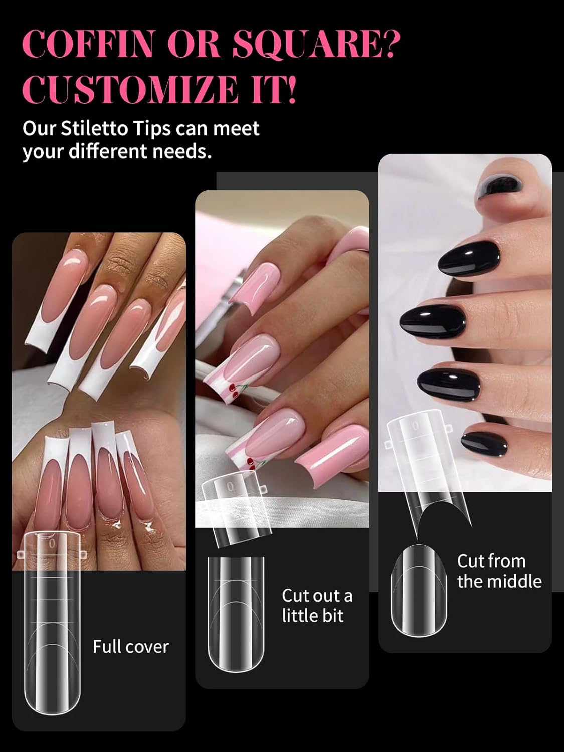 EBANKU Dual Nail Forms for Poly Extension Gel, 150 PCS Nail Molds Reusable 15 Sizes Nail Extension Forms for Builder Gel Manicure Design Salon DIY-Velvo Beauty