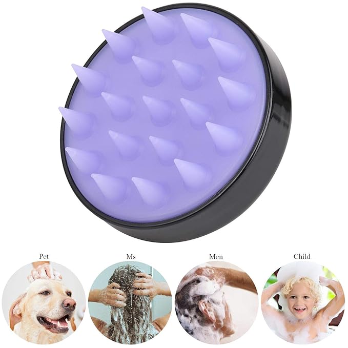 4 Pcs Hair Shampoo Brush Scalp Massager Silicone Scalp Scrubber air Washing Tool for Shower-Velvo Beauty