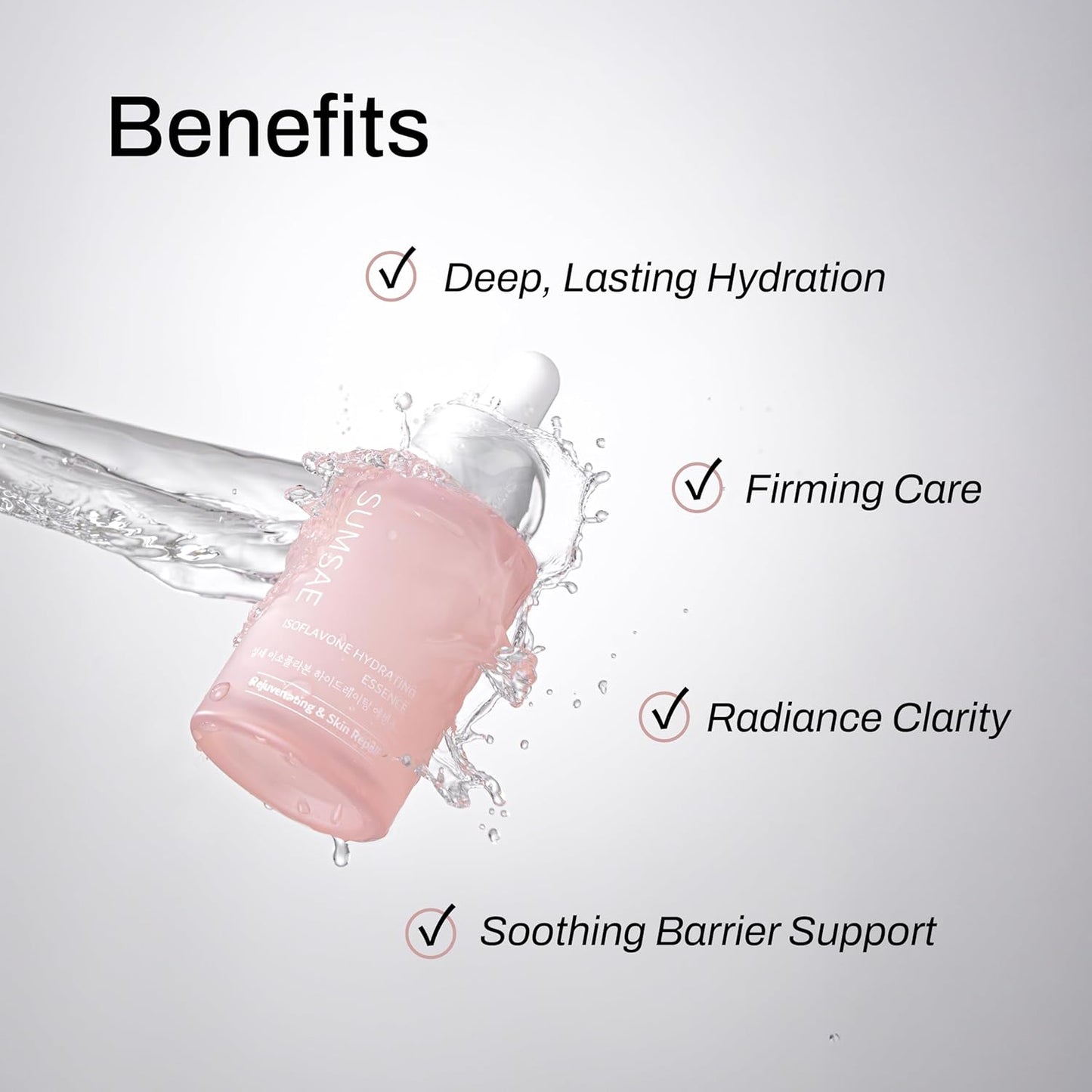 Isoflavone Hydrating Essence - Korean Skin Care with Polyglutamic Acid γ PGA from Korean Fermented Soybeans Hydrating and Firming Essence 30ml/1.01 fl.oz.-Velvo Beauty