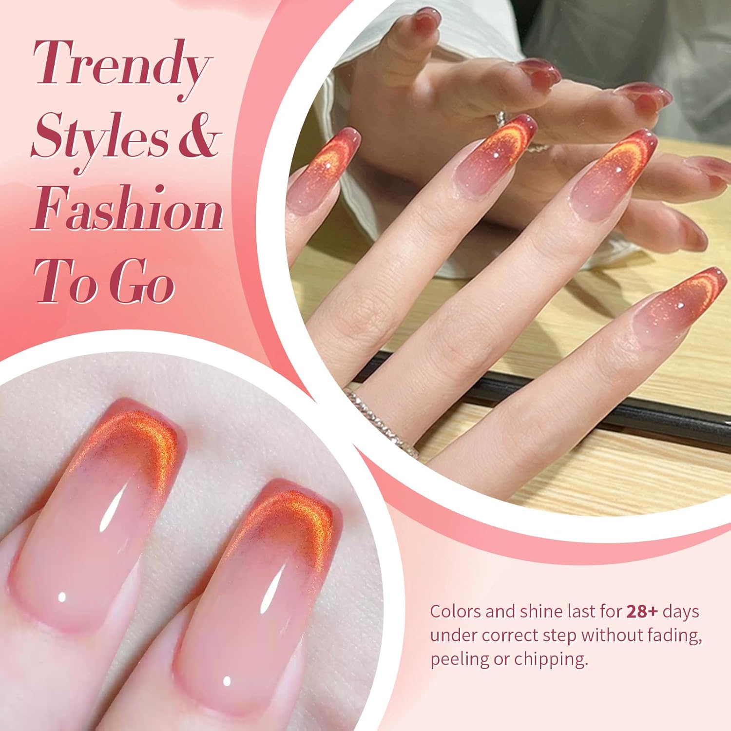 Born Pretty Cat Magnetic Eye Gel Nail Polish Rainbow Aurora Cat Magnetic Gel Polish Firefly Red Gold Cat Magnetic Eye Gel Manicure Nail Art DIY 15ml-Velvo Beauty