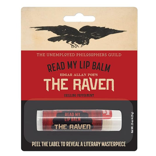 Read My Lips Lip Balm - Excerpt of Poe's Raven Under the Label - Peppermint Flavored, Cruelty-Free and Made in the USA from Natural and Imported Ingredients-Velvo Beauty