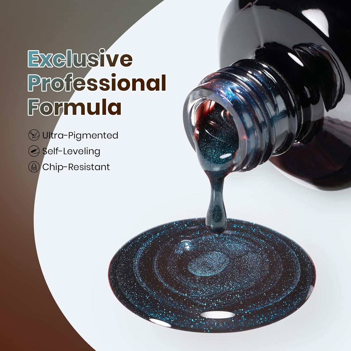 Beetles Brown Cat Eye Gel Nail Polish - Aurora Mocha Cat Eye Gel Polish, 15ML Blue Powder Brown Glitter Fall Gel Polish Magnetic Shimmer Effect Soak Off UV Nail Art Design Manicure Gifts for Women-Velvo Beauty