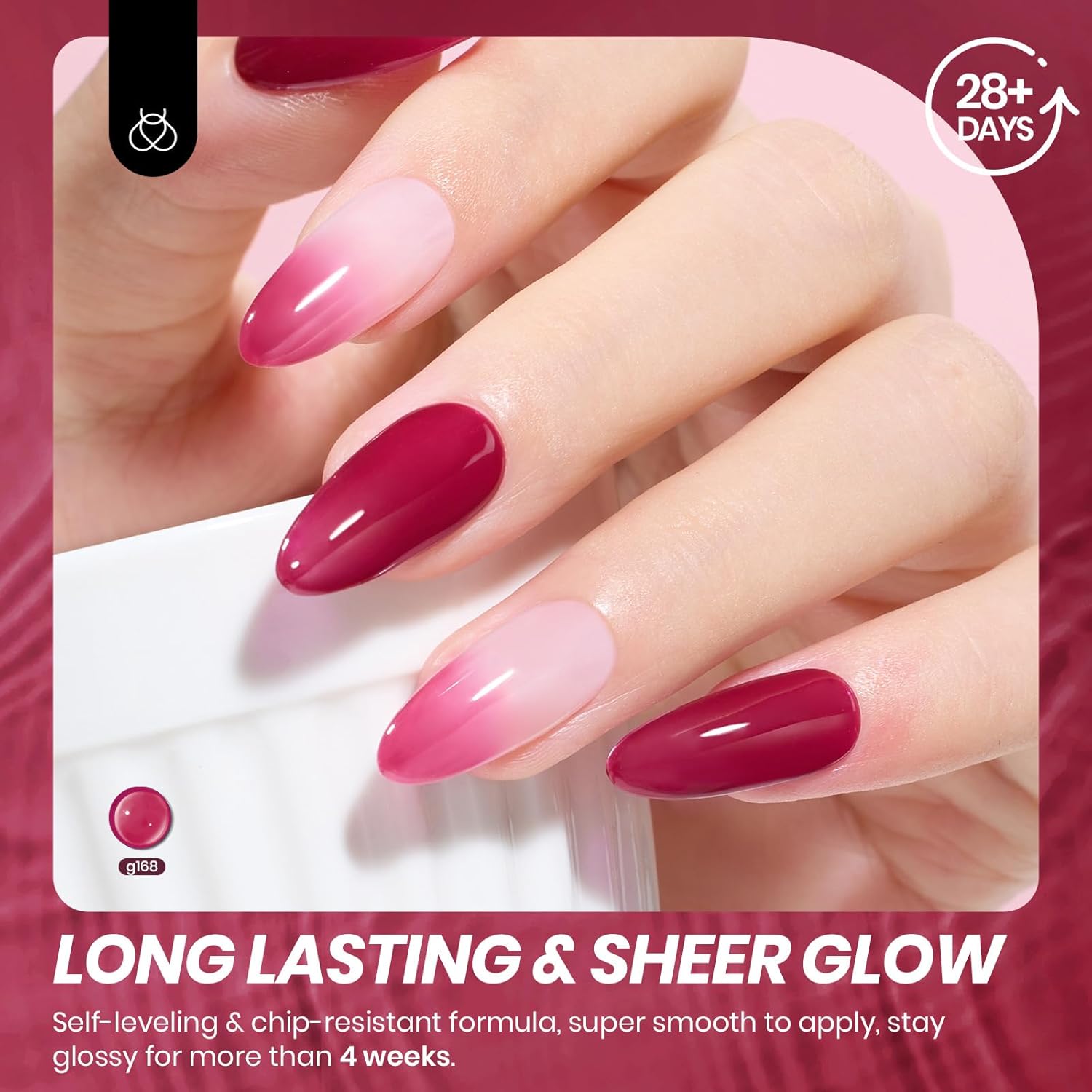 Beetles Burgundy Red Gel Nail Polish - 15ML Wine Red Neutral Cherry Color Jelly Fall Gel Polish Soak Off UV Translucent Effect Blushed Wine Series Manicure Gift for Women-Velvo Beauty