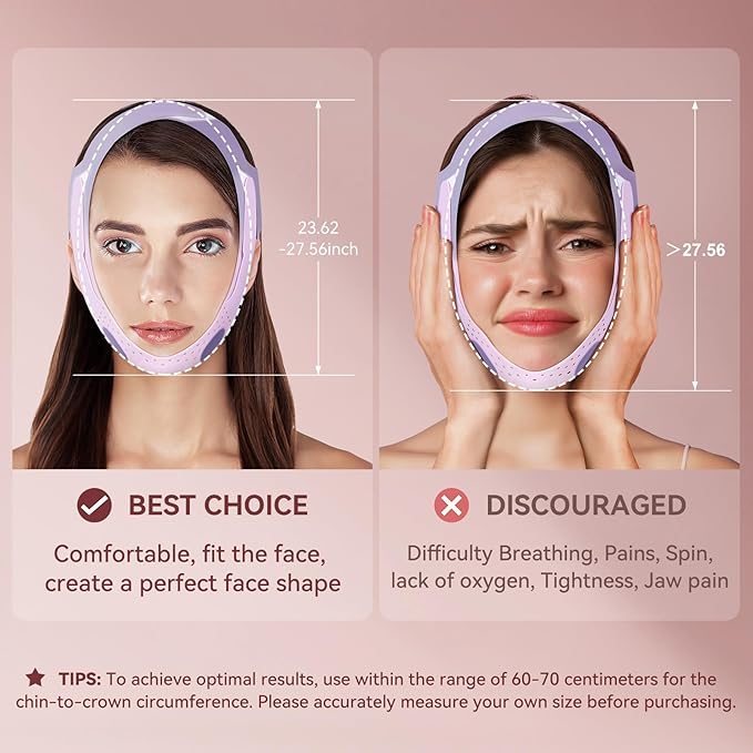 V-Line Mask Chin Up Mask V Shaped Face Mask Chin strap, Soft Silicone Chin Strap V Line Lifting Mask for Women,Jaw Exerciser-Velvo Beauty