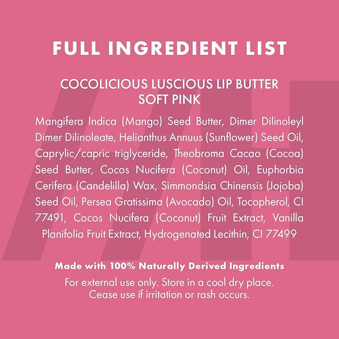 100% Natural Tinted Lip Butter Sleeping Lip Mask Clean Petroleum Free Lip Moisturizer and Conditioner for Dry Lips Intensive Lip Balm and Lip Therapy Skin Care with Mango butter (Light Pink)-Velvo Beauty