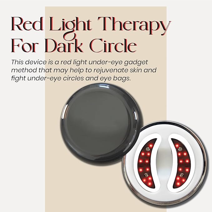 Red Light Therapy Gadget Patch for Dark Circles, Eye Bags, Inflammation, Eye Wrinkles. Red Light Eye Mask. Dermatology Eye Mask. Anti-Aging Eyes. Eye Pods. Eye Patches for Eye Bags, White-Velvo Beauty