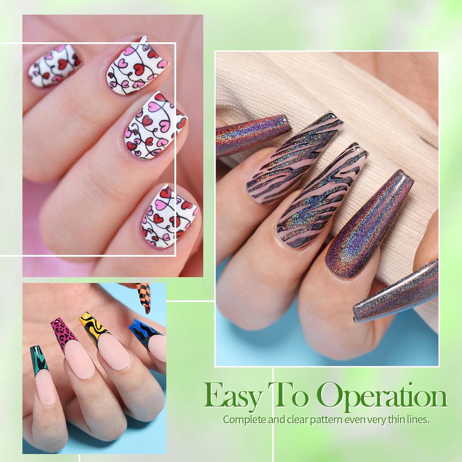 Born Pretty Nail Art Stamping Polish Holographic Chameleon Effect Fingernail Stamp Polish Set Manicure Print Nail Polish for Stamping Plates 24 Colors Bulk Nail Polish Set Gift Collection-Velvo Beauty