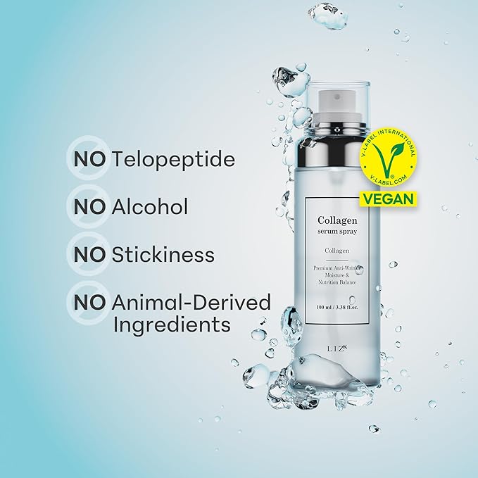 LIZK Collagen Serum Spray for Face 100ml (3.38 fl.oz) Glass Skin,easy to use, sparying at last step in skincare,body care, moisture mist, korea cosmetics-Velvo Beauty
