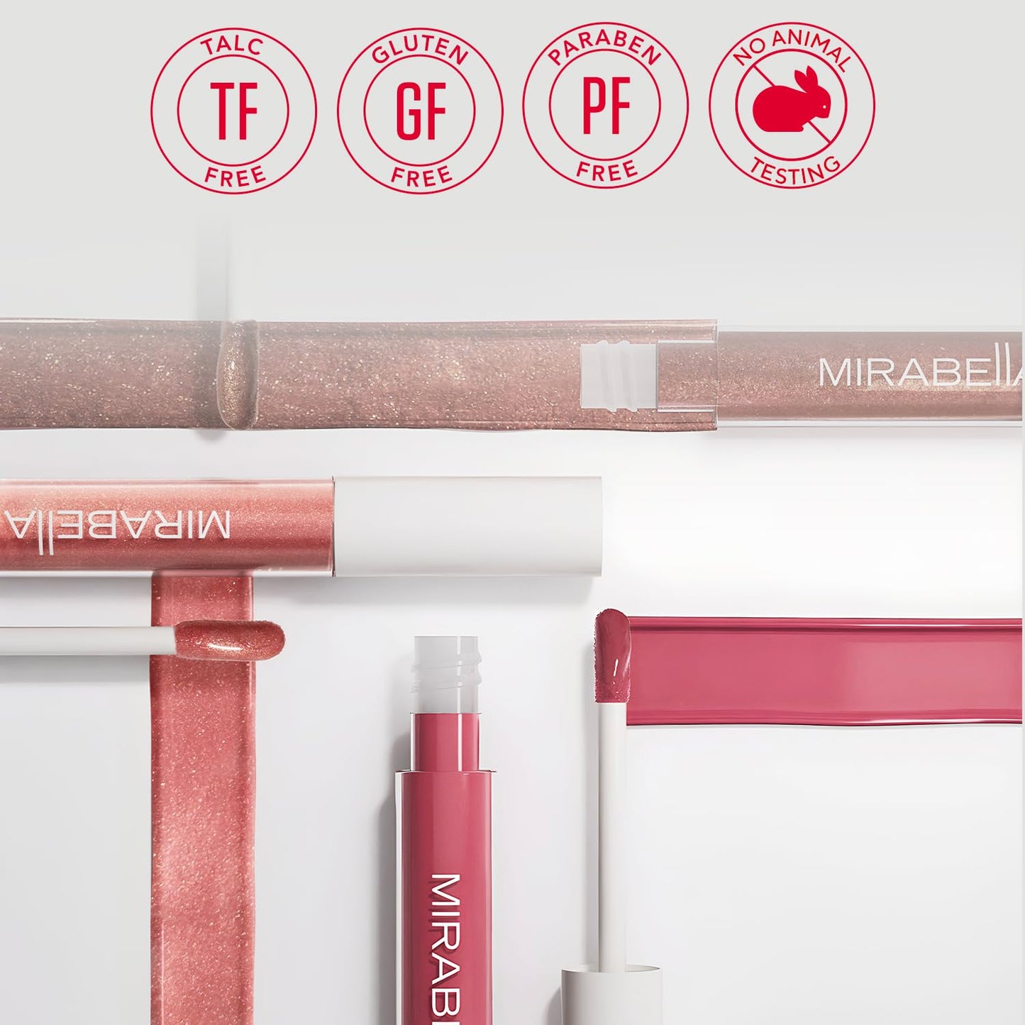 Mirabella Luxe Advanced Lip Gloss, Hydrating Non-Sticky High-Shine Lip Gloss for Women, Infused with Vitamin E & Jojoba Oil, Long-Lasting & Cruelty-Free - Angelic (Nude Pink)-Velvo Beauty