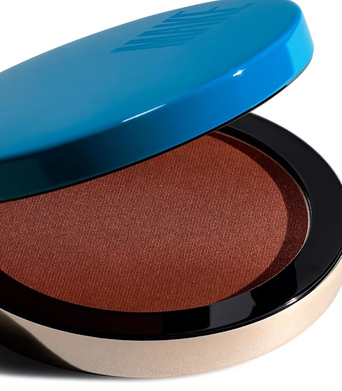 MAKE Beauty Skin Mimetic Microsuede Bronzer Powder - Matte Bronzing Powder Contour, Buildable Formula, Non Comedogenic, Long Lasting Color. Shade - Equinox for Medium to Deep Skin-Velvo Beauty