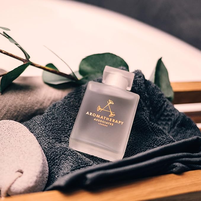 Aromatherapy Associates Support Breathe Bath and Shower Oil, Natural Body Oil to Clear Mind, Body and Spirit, Hydrating Body Oil Made with 3 Essential Oils (1.86 oz)-Velvo Beauty
