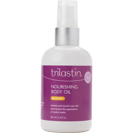 TriLASTIN Belly Oil (3.4oz), Stretch Mark Oil, Belly Oil for Pregnant Women, Serum for Scars and Stretchmarks, Body Oil, Paraben-Free and Hypoallergenic-Velvo Beauty