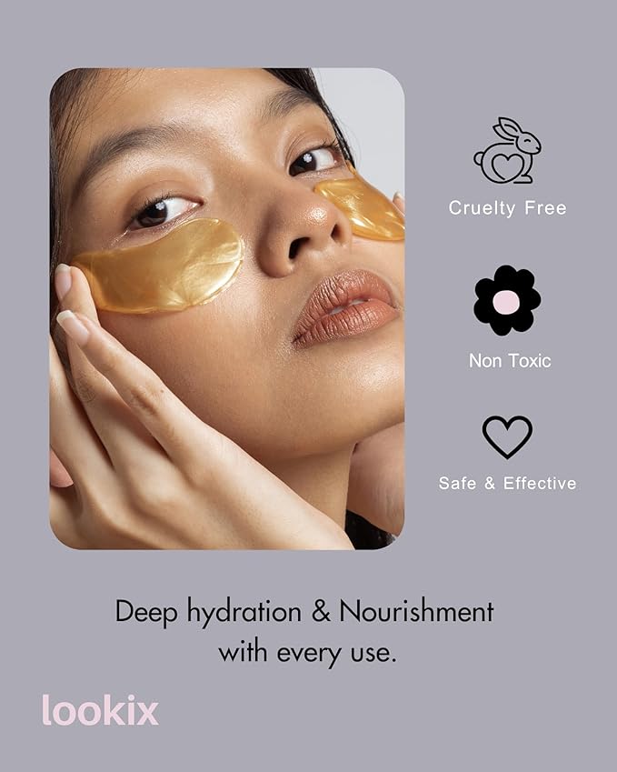 Revitalize Your Skin with 24K Gold Eye Mask - Reduce Puffy Eyes, Dark Circles, Wrinkles, and Fine Lines - 15 Pairs of Refreshing Eye Gels-Velvo Beauty