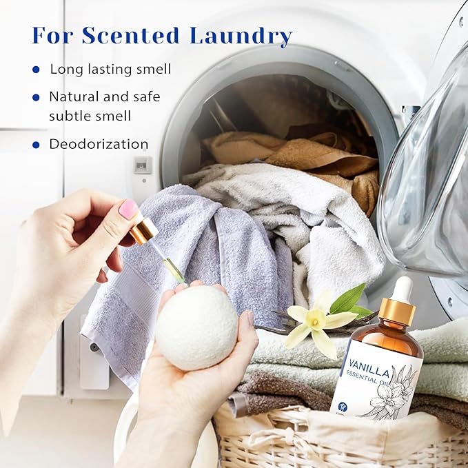 HIQILI Vanilla Essential Oil, Undiluted Natural Strong Fragrance Add in Skin Perfume, Unscented Lotion, Candle Soap Making Scent, Relax at Home with Diffuse Warm Sweet Aroma -100ML-Velvo Beauty