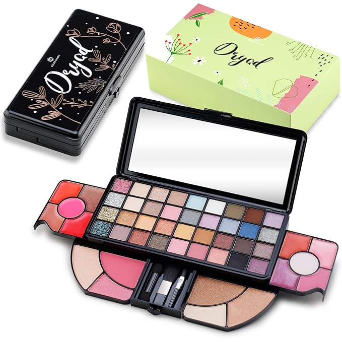 Color Nymph All In One Makeup Sets for Teens Women, Portable Travel Office Makeup Kit Gift for Girls with 36-Colors Eyeshadows Facial Blusher Lip Gloss Pressed Powder Mascara Brushes Mirror-Velvo Beauty