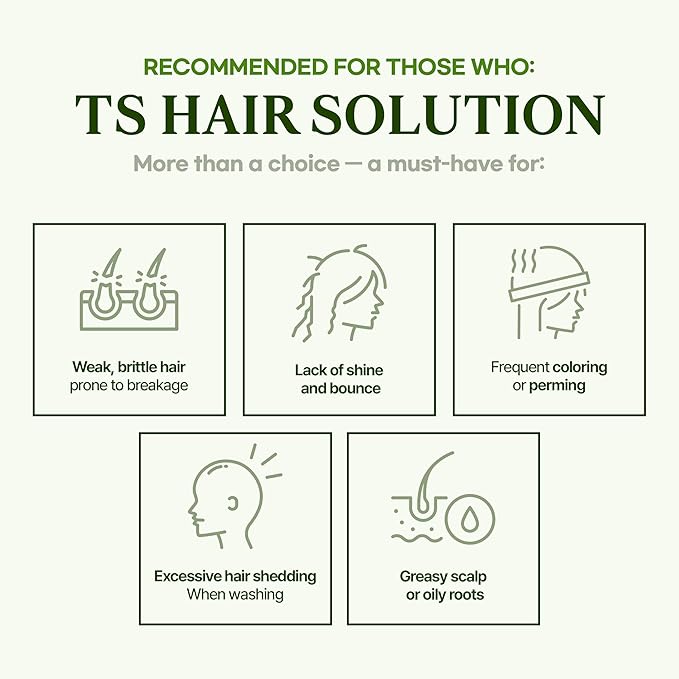 TS Natural All New TS Shampoo | Korean Shampoo for Sensitive Scalp | Hair & Scalp Care with Salicylic Acid and Natural Ingredients | Sulfate-Free Dandruff & Itchy Scalp Relief (16.9 Fl Oz / 500mL)-Velvo Beauty