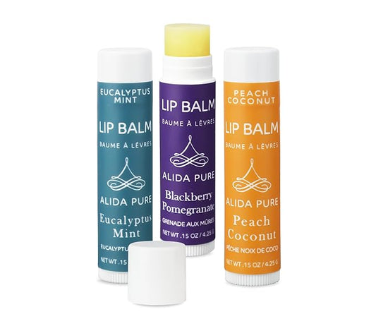 Fruit Mint Lip Balm Collection, Vegan Lip Balm Set, Bees Wax Free, Coconut Oil Free, Avocado Oil, Organic Jojoba Oil, Vitamin E, Natural Moisturizer For Dry Cracked Lips, 3 Tube Set-Velvo Beauty
