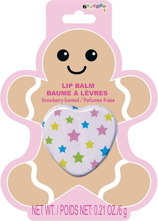 iscream Winter Friends Gingerbread Heart Shaped Cotton Candy Scented Lip Balm-Velvo Beauty