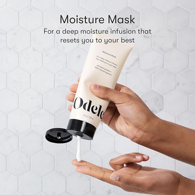 Moisture Hair Mask, Conditioner Treatment with Jojoba and Argan Oils for All Hair Types + Textures, 8 Fl Oz-Velvo Beauty