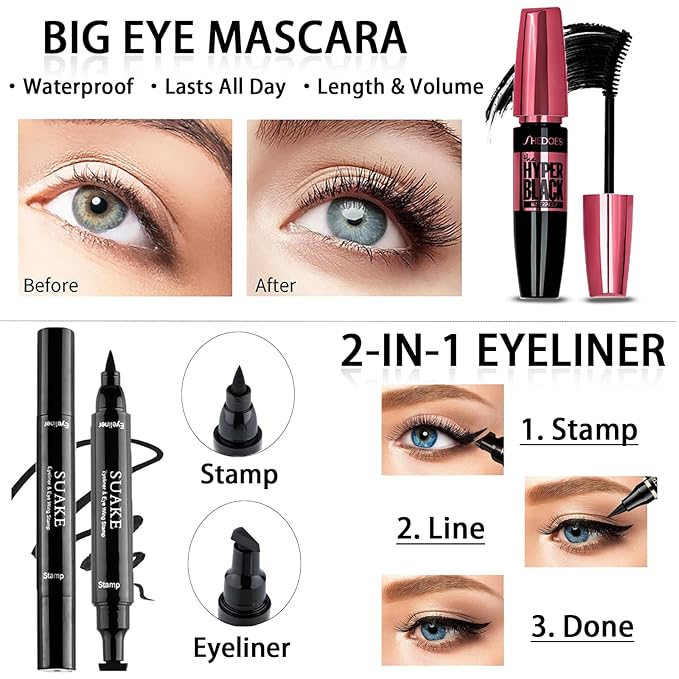 All in One Makeup Kit for Women Full Kit, 12 Colors Eyeshadow, Foundation & Primer, Lipsticks, Eyeliner, Mascara, Contour Stick, Brow Soap, Makeup Brush & Sponge, Make Up Gift Set for Women, Teens-Velvo Beauty