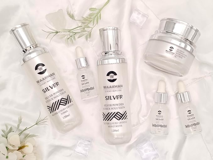 Luxury Skin Care Silver Solution, Facial Cream, Moisturizer, Toner and Serum-Velvo Beauty