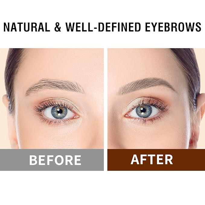 Music Flower Eyebrow Pen, Liquid Eyebrow pen, Waterproof Brow Pencil with Micro-Fork Tip, Smudgeproof Long Lasting Fine Sketch Microblading Pen-Dark grey-Velvo Beauty