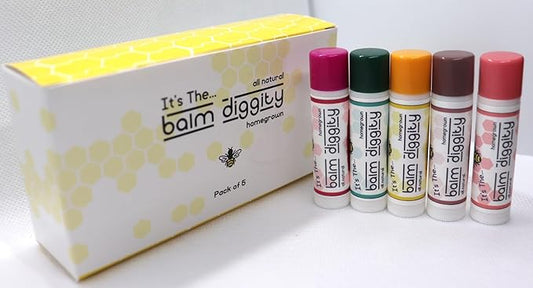 It's The Balm Diggity Beeswax All Natural, Moisturizing, And Nourishing Lip Balm, Made With Only 5 Ingredients, 1 tube, 0.15 ounces (5-PACK)-Velvo Beauty
