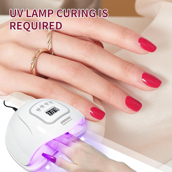 JODSONE 10ml Red Gel Nail Polish Set 6Colors Rose Red Deep All Seasons Neutral Soak off LED Lamp Gel Manicure Set for Nail Art-Velvo Beauty