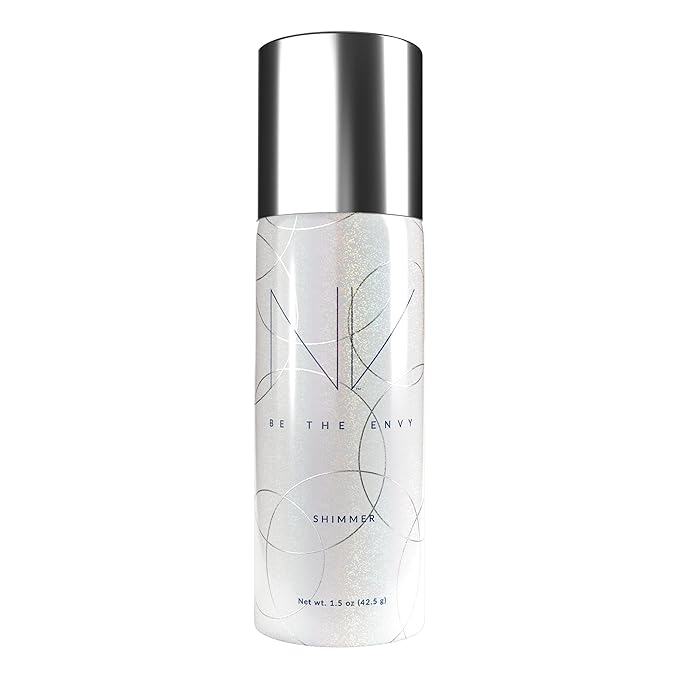 NV Perfecting Mist Shimmer Buildable Coverage Professional Airbrush Makeup with Plant-based Stem Cell Polypeptides, Vitamins A, D, E and Aloe, 1.5 ounces. SHIMMER-Velvo Beauty