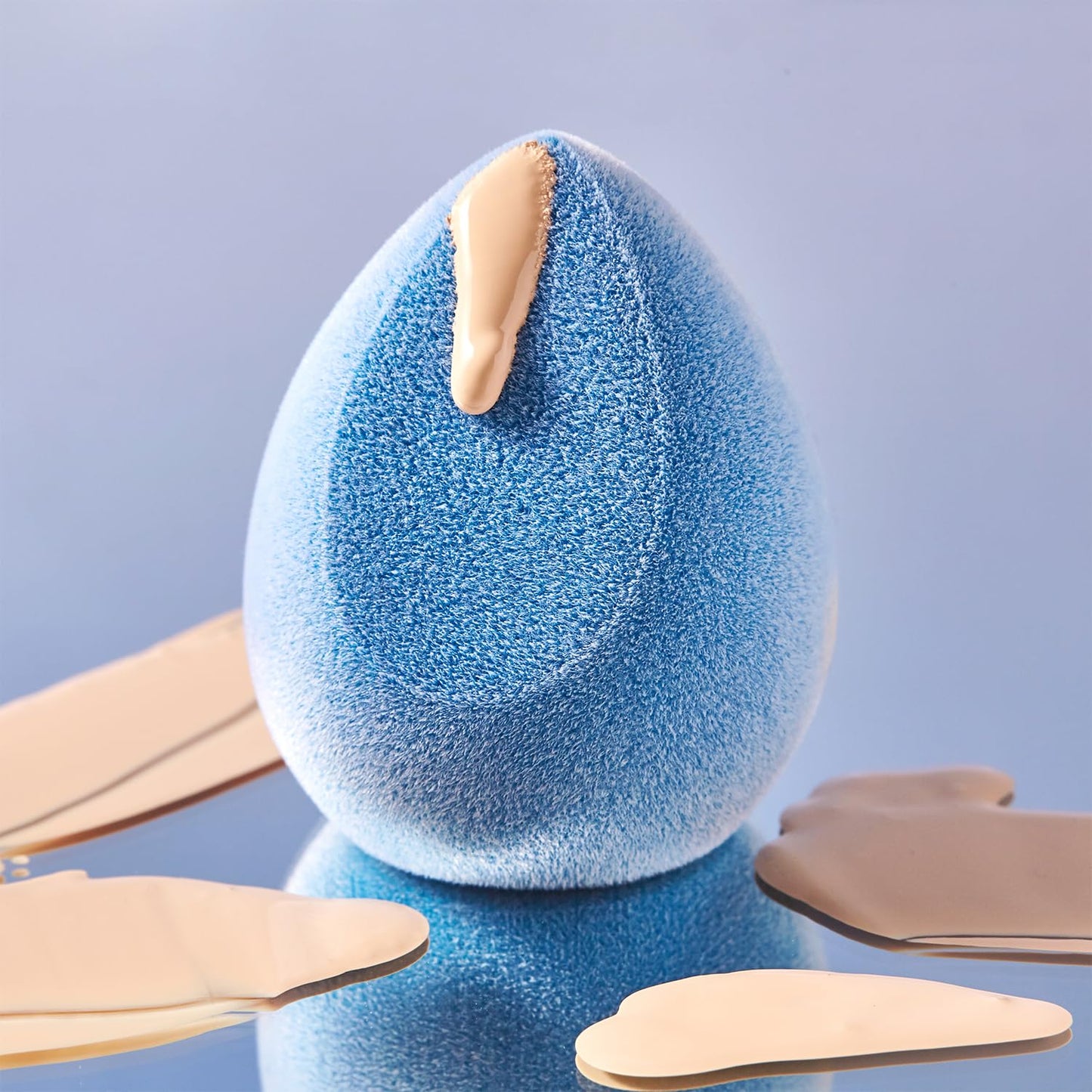 JUNO & Co. Microfiber Makeup Sponge Set 4-Pack, Dual Layer Technology and Airbrushed Complexion Finish, Makeup Blender for Foundation, Powder and Cream-Velvo Beauty