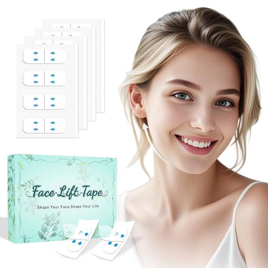 Face Lift Tape, Facelift Tape for Face Invisible, Neck Tape Lift Turkey Neck Skin Tape Facial Tapes for Lifting Loose Sagging Skin, Wrinkles, Jowls, Eyes, Cheek, Double Chin (1 Count (Pack of 280))-Velvo Beauty