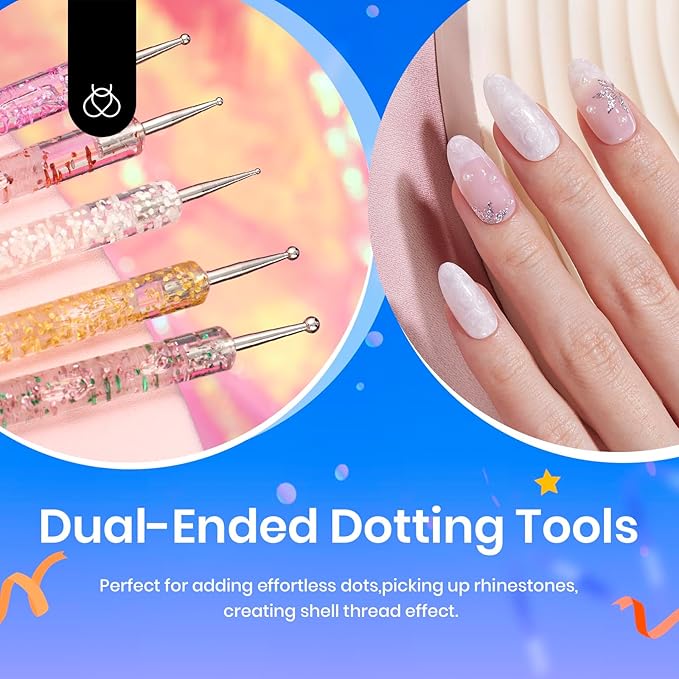 Beetles 31pcs Nail Art Brushes, Dotting Tools, Nail Art Pens, Dust Brush, Striping Liner Fingernail Drawing Pens with Palette Holder All in One for Starter Manicure Design Set-Velvo Beauty