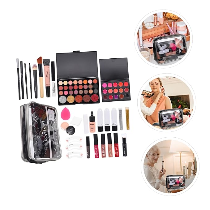 1 Set women's makeup set Eyebrow Pencil All-in-one Makeup Kit Makeup Multi- Makeup Kit Professional Foundation Cosmetics Supplies One-piece student mascara-Velvo Beauty