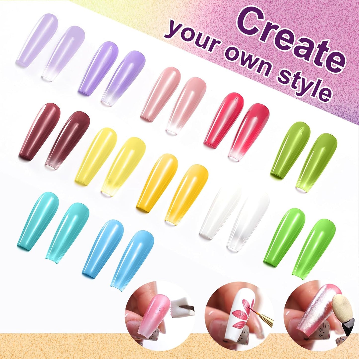Gradient Painting Gel, 12 Bright Colors Ombre Gel Nail Polish with 100Pcs Nail Sponges &Tweezer for Pigment Pat Nails Aura Nails French Manicure Soak Off UV Set Solar Flare Palette-Velvo Beauty