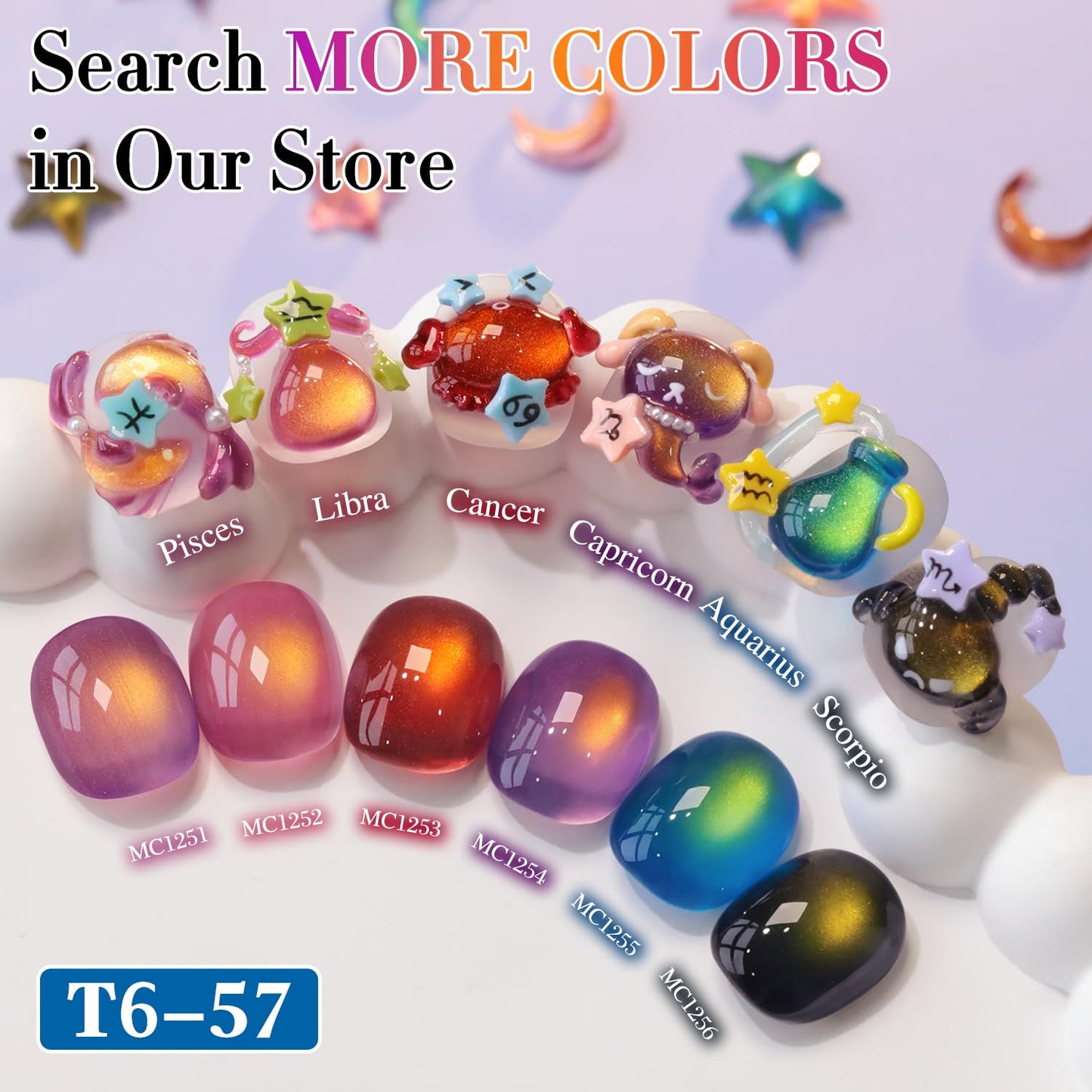 Double Rhythm Jelly Glass Cat Eye Gel Polish with Magnet 15ML Holographic Glitter Shimmer Translucent Sheer Color Magnetic Nail Polish Salon DIY at Home (Golden Blue-MC1255)-Velvo Beauty