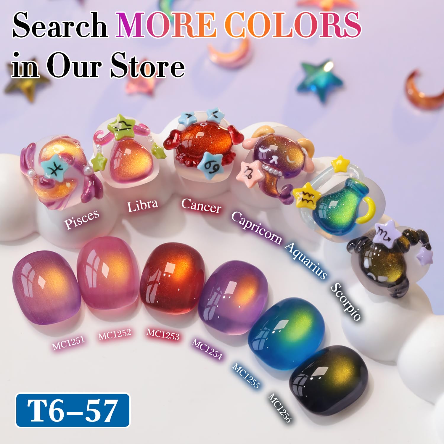 Double Rhythm Jelly Glass Cat Eye Gel Polish with Magnet 15ML Holographic Glitter Shimmer Translucent Sheer Color Magnetic Nail Polish Salon DIY at Home (Golden Blue-MC1255)-Velvo Beauty