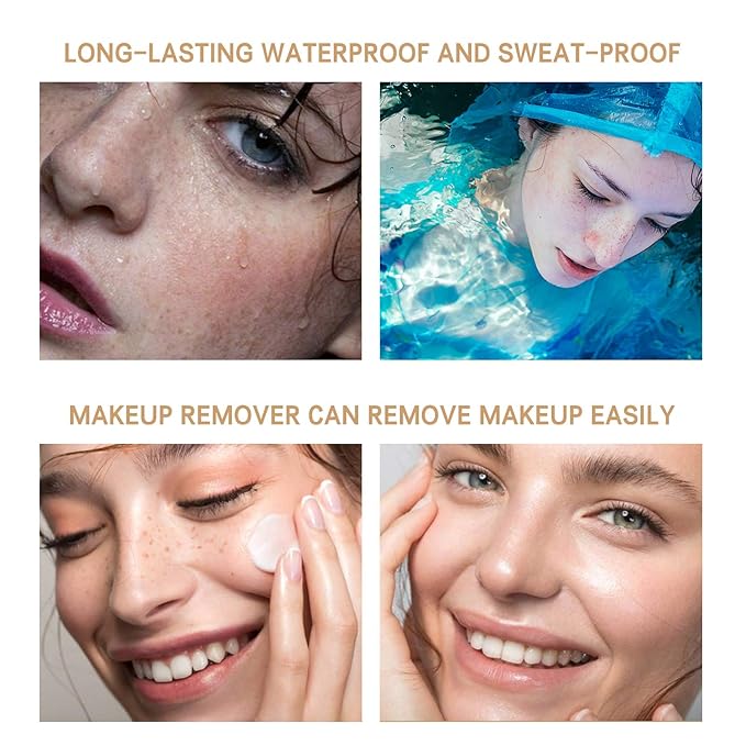 2 Pcs Freckle Pen Set, Natural Lifelike Fake Freckles Makeup Pen Magic Brown Color Freckles Makeup Tool Long-Lasting Waterproof Dot Spot Pen for Effortless Sunkissed Makeup (Light Brown)-Velvo Beauty