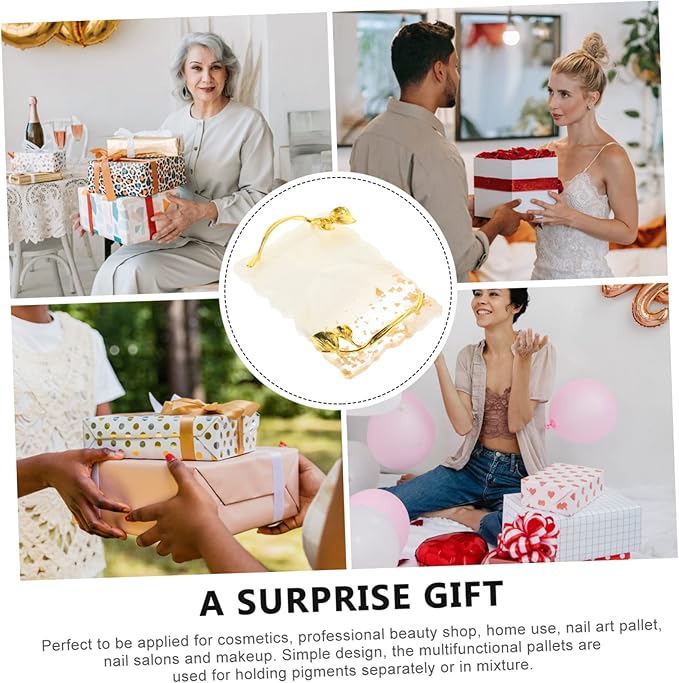 FOMIYES 2pcs Nail Palette Vintage Nail Plate White Resin-Velvo Beauty