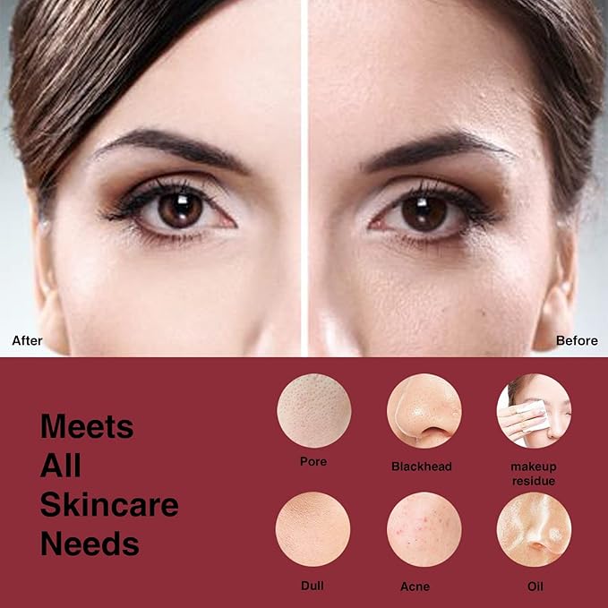 Face Scrubber, NågraCoola CLIE Facial Cleansing Brush, Waterproof and Rechargeable Face Scrub Brush for Men & Women, Cleansing, Exfoliating and Massaging, Electric Face Wash Brush - Berry-Velvo Beauty