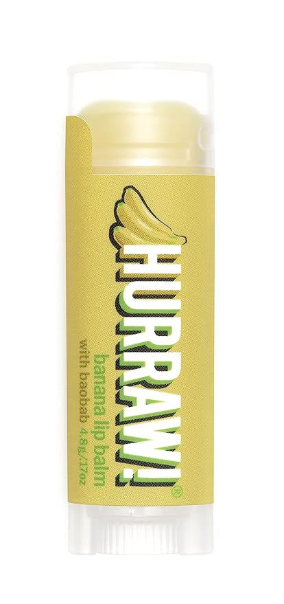 Hurraw! Banana Lip Balm: Organic, Certified Vegan, Cruelty and Gluten Free. Non-GMO, 100% Natural Ingredients. Bee, Shea, Soy and Palm Free. Made in USA-Velvo Beauty