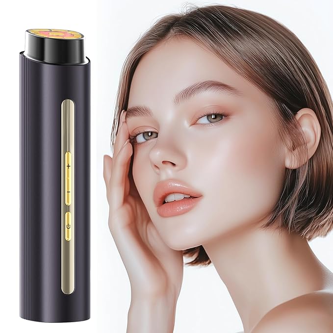 Microcurrent Facial Device, BNU 3-in-1 Light Therapy Beauty Massager for Wrinkle, Lifting, Firming, Puffiness Reduction and Promote Absorption, 4 Level Skin Tightening Machine for Face, Neck and Eye-Velvo Beauty