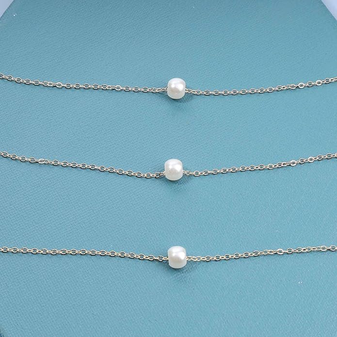 Boho Layered Pearl Necklace Choker Gold Pearl Pendant Necklace Multi Layer Vintage Necklace Chain Bridal Necklace Jewelry for Women and Girls-Velvo Beauty