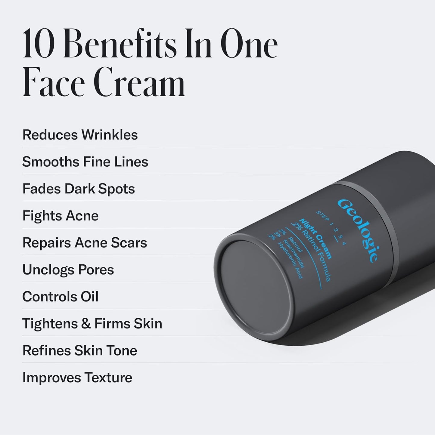 Geologie Retinol Anti-Aging Face Cream for Sensitive Skin | Beginner-Friendly .1% Retinol Formula | Effective Results | Reduces Wrinkles | For Men & Women-Velvo Beauty