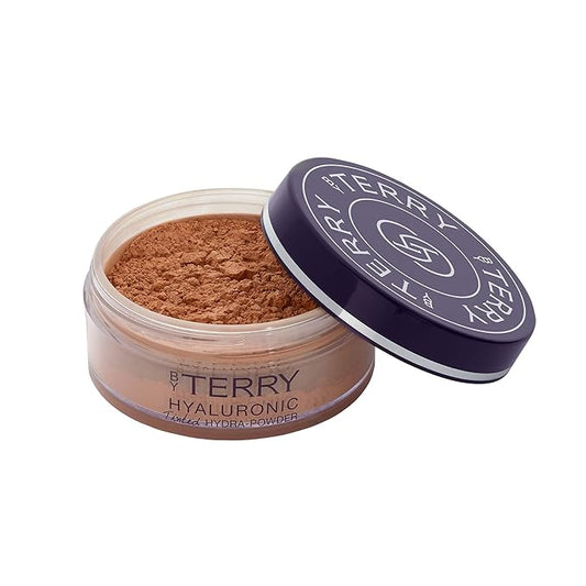 By Terry Hyaluronic Tinted Hydra-Powder, Non-Drying Loose Face Setting Powder, Blur Imperfections & Mattify, Dark, 0.35 oz-Velvo Beauty